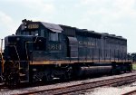 Clinchfield Railroad SD45-2 #3610, sitting at the diesel shop,  